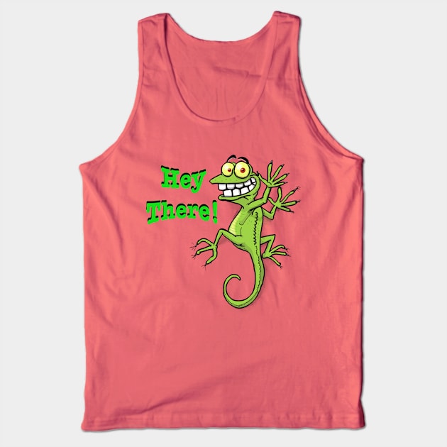 Hey there lizard! Tank Top by wolfmanjaq